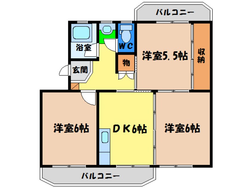 間取図 八番町リバーハイツ