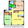 フォブールブリエＢ 2LDKの間取り