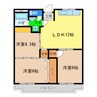 第２サニーハイツ 3LDKの間取り