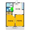 サンステージ上助任 2DKの間取り