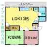 グランヴェール名東 2LDKの間取り