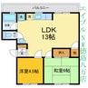 グランヴェール名東 2LDKの間取り