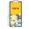 ラ・メルローソ１ 1Kの間取り