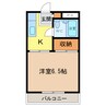 ニューＤＫハイツ　新館 1Kの間取り