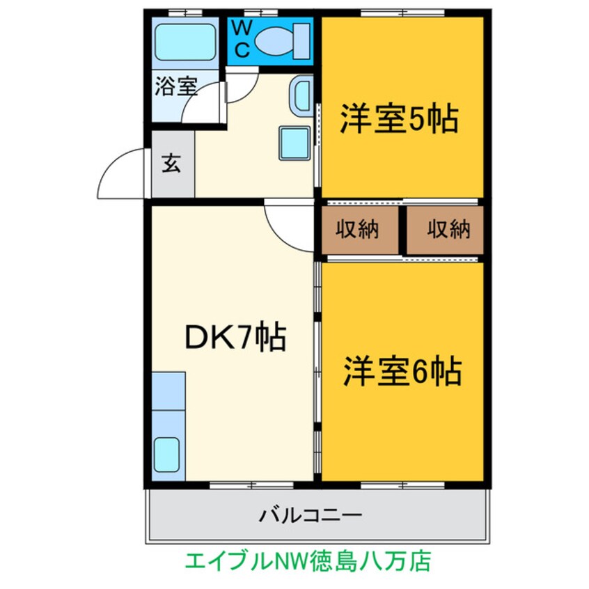 間取図 スカイハイツ大坪