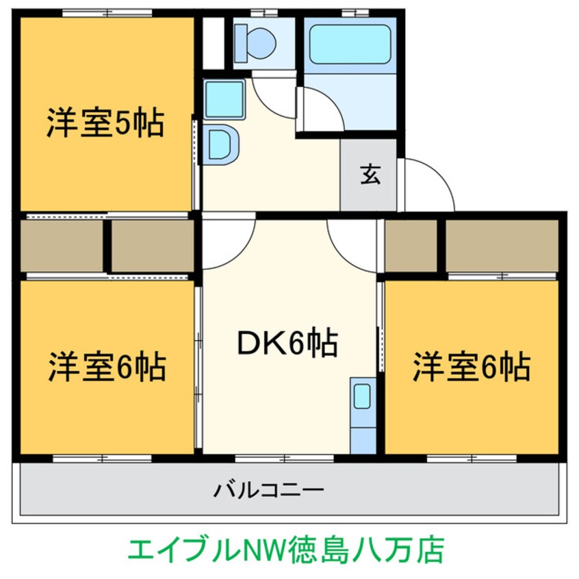 間取図 スカイハイツ大坪