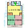 グランドハイツ 2LDKの間取り