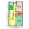 レオパレス松島 2LDKの間取り