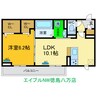 フィオーレ南二軒屋 1LDKの間取り