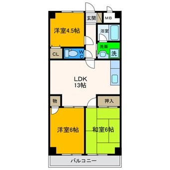 間取図 サンセール二軒屋ウエスト