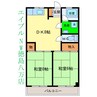 ベルシャトウ白亜 2DKの間取り