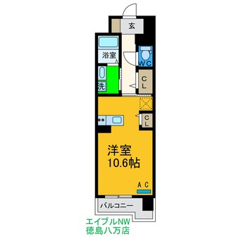 間取図 グランクリュ佐古　WEST