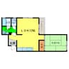 岡正マンション 1LDKの間取り