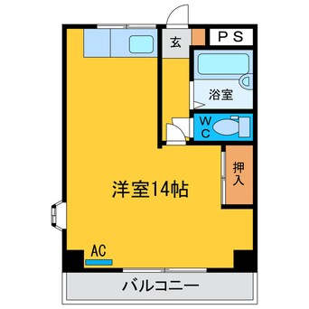 間取図 牟岐線/阿波富田駅 徒歩26分 2階 築34年