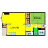 渭東ハイツ 1LDKの間取り