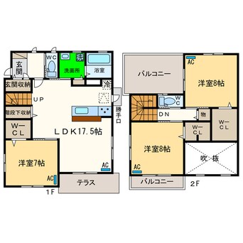 間取図 沖浜町戸建賃貸住宅１