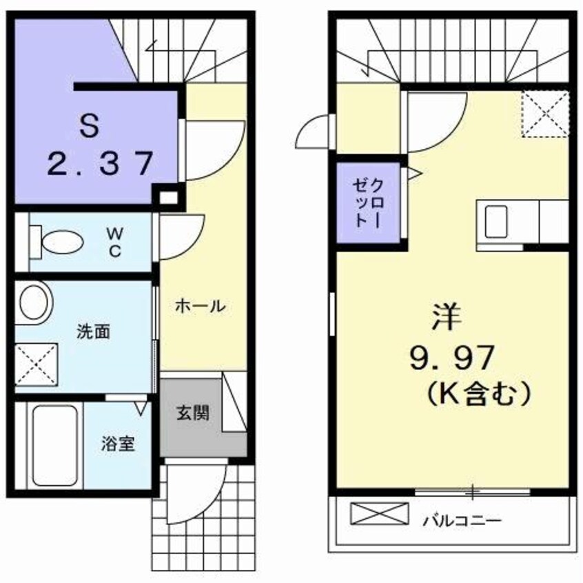 間取図 プルメリアB