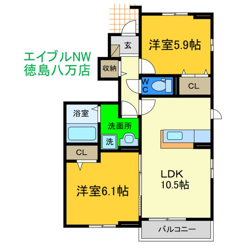 間取図 ル・グラン矢三Ⅰ