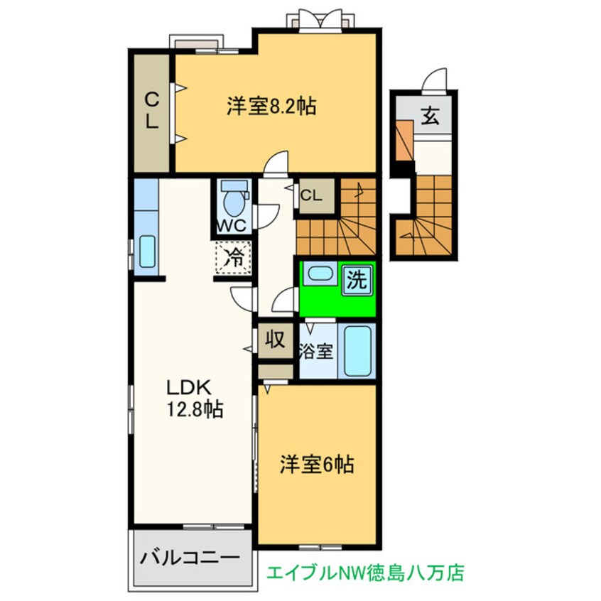 間取図 コンフォーティア鮎喰