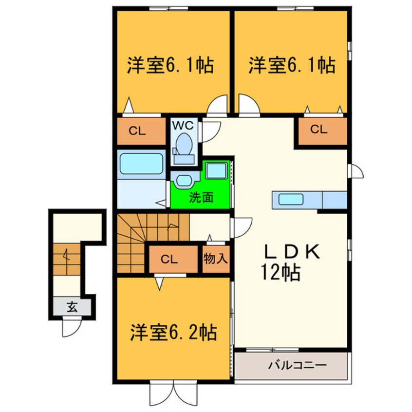 間取図 ロータス南島田B