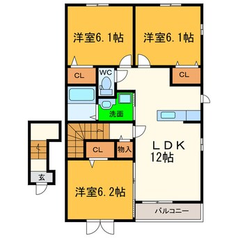 間取図 ロータス南島田B