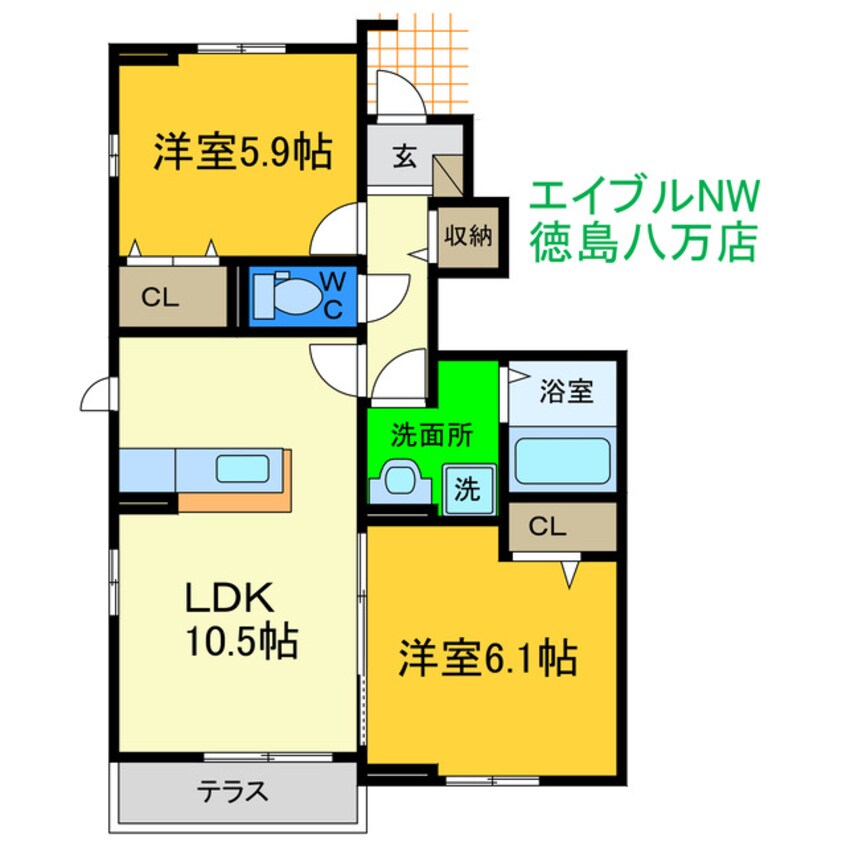 間取図 クラールプレディエC