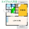 グレープハウス壱番館 1LDKの間取り