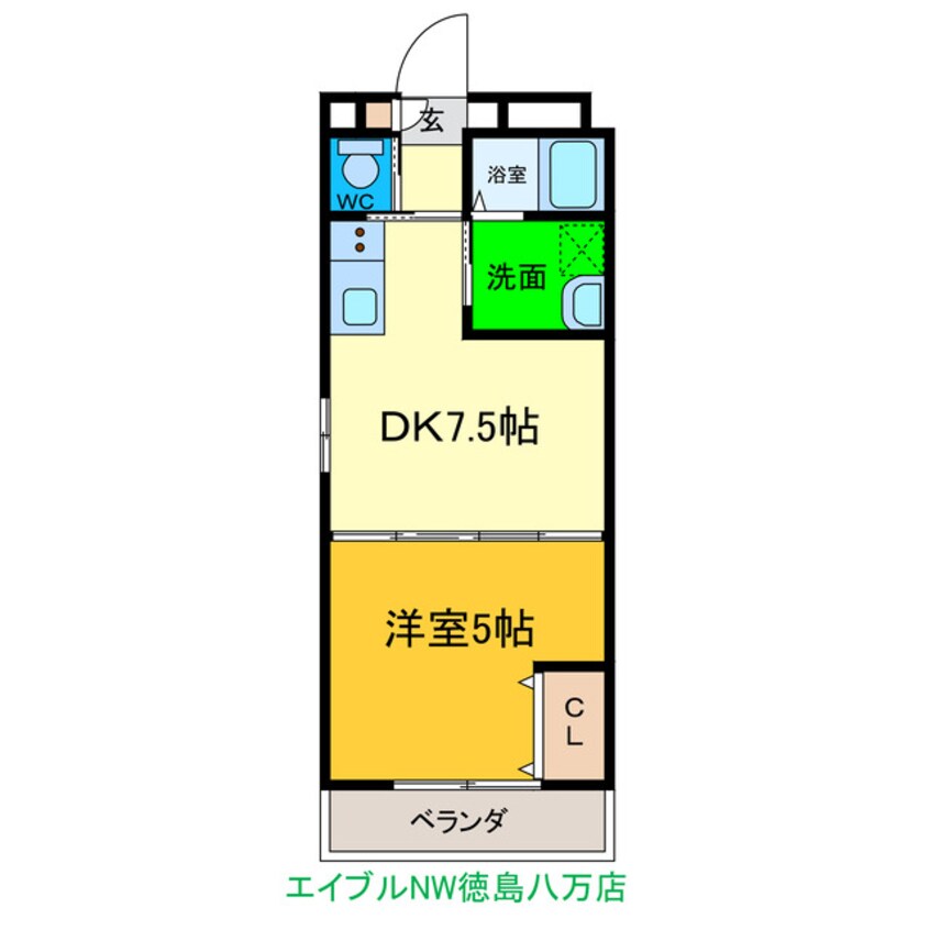 間取図 ピース・スクエア八万ⅡA