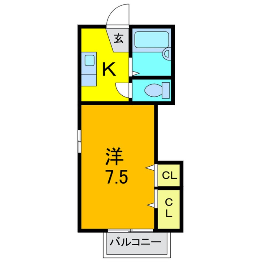 間取図 シングルハイツ住吉