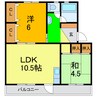 山田ビル 2LDKの間取り