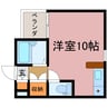 メゾンオレンジ3 1Rの間取り