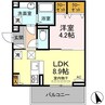 ロイヤルサンA棟 1LDKの間取り