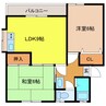 ニュー大原住宅 2LDKの間取り