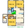 クラール安宅A 3LDKの間取り