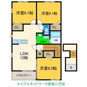 間取図 クラール安宅A