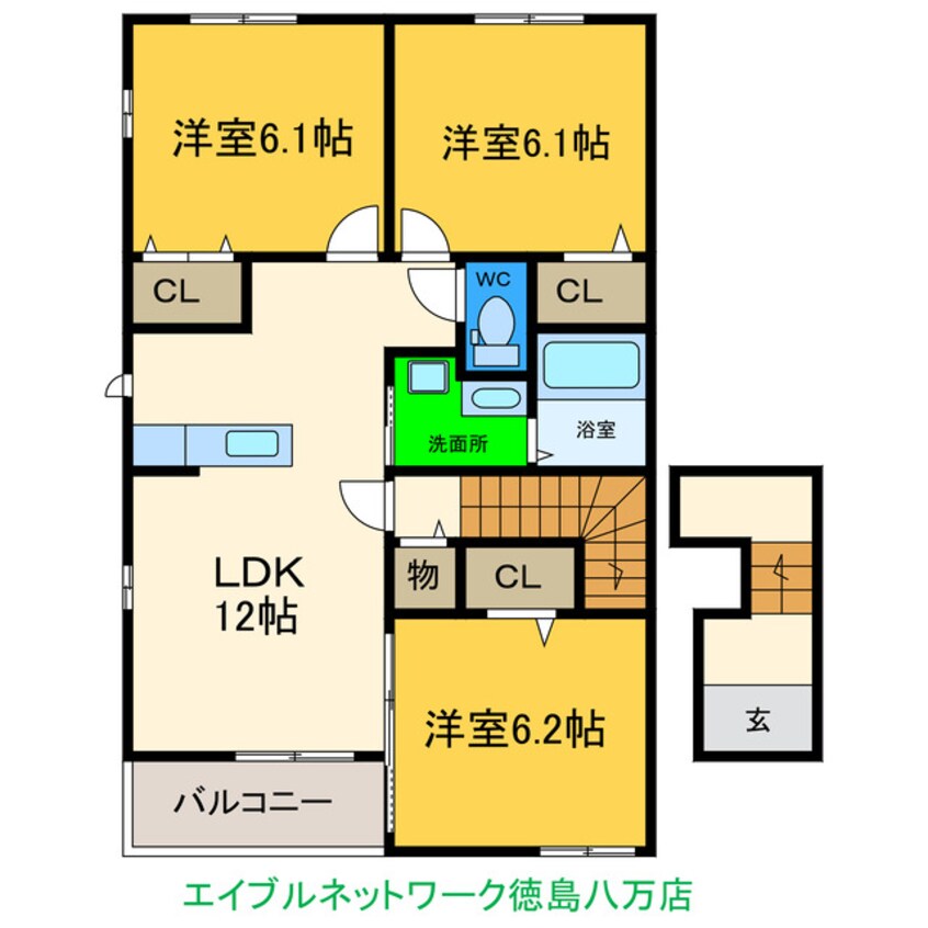 間取図 クラール安宅A