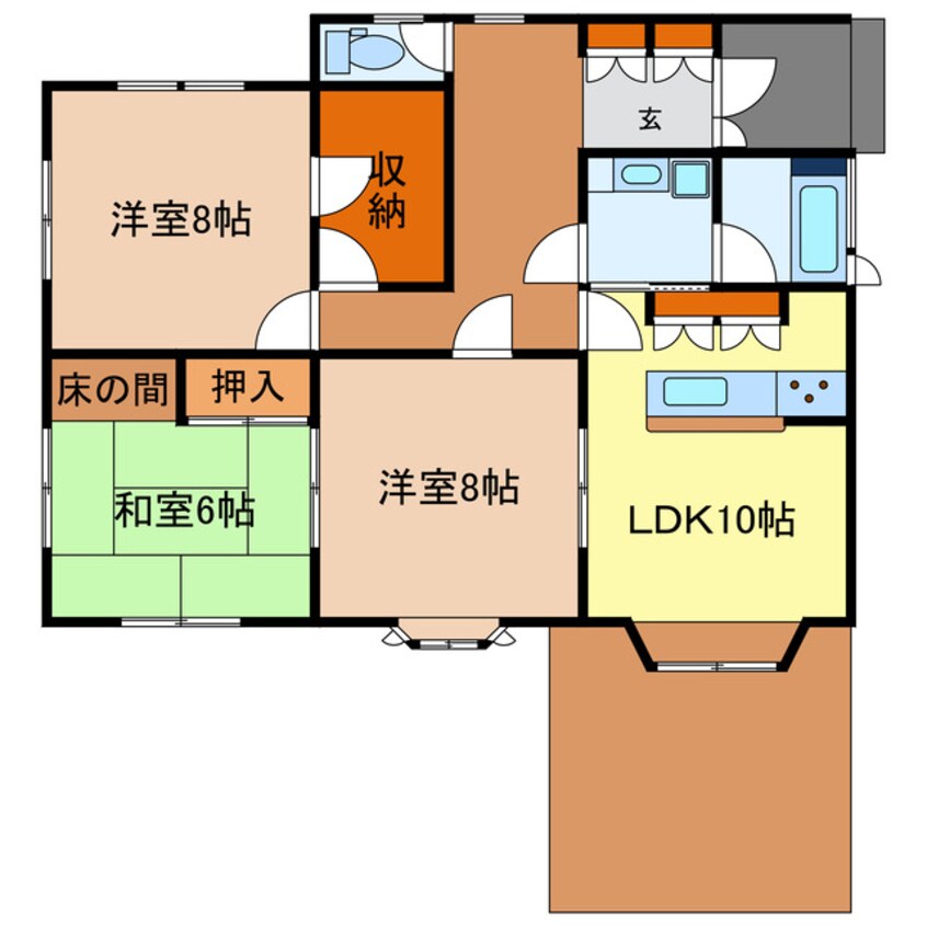 間取図 カサブランカ昭和