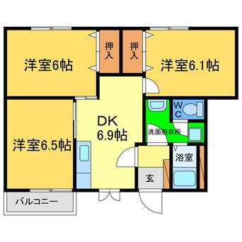 間取図 ハッピースクエア―Ⅲ