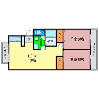 間取図 ドゥエル新蔵