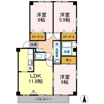 間取図 サンブルック佐古Ⅱ棟