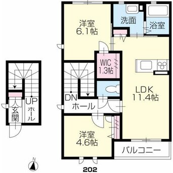 間取図 プロヌーブWEST