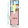 クインズタウン 1Kの間取り