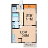 セレネ気南　Ｗ 1LDKの間取り
