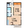 セレネ気南　Ｗ 1LDKの間取り