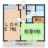 タクミハイツ９３ 1LDKの間取り