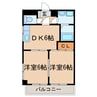 エルグランデ味美 2DKの間取り