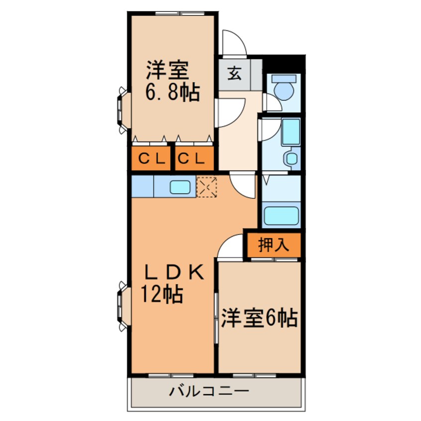 間取図 カトレア（如意申町）