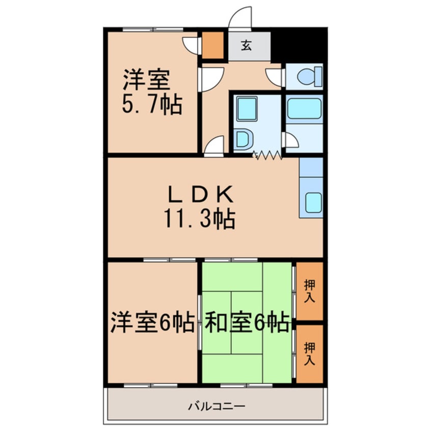 間取図 ジョイフル中野
