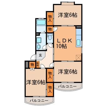 間取図 サンフラワーＡハイツ
