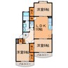 サンフラワーＡハイツ 3LDKの間取り